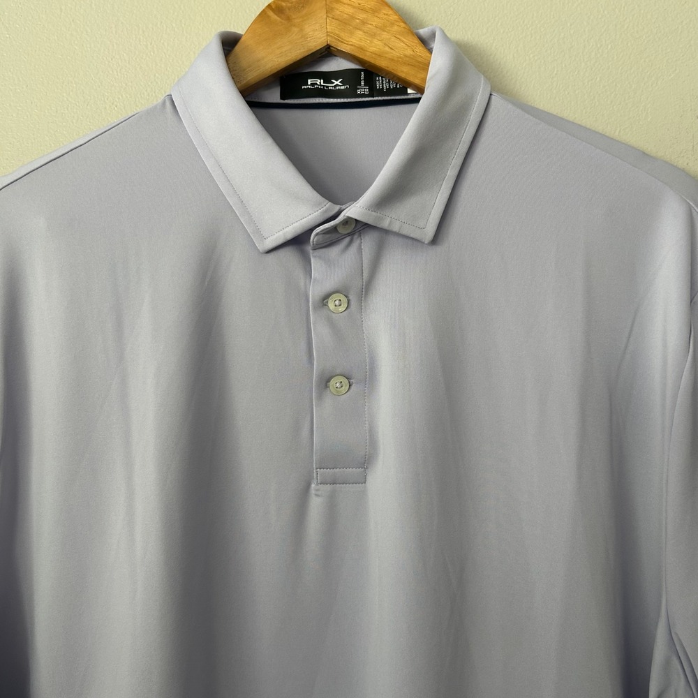 RLX Ralph Lauren Shirt Mens XL Lavender Polo Short Sleeve‎ Performance Golf